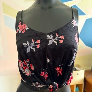 Velvet crop top